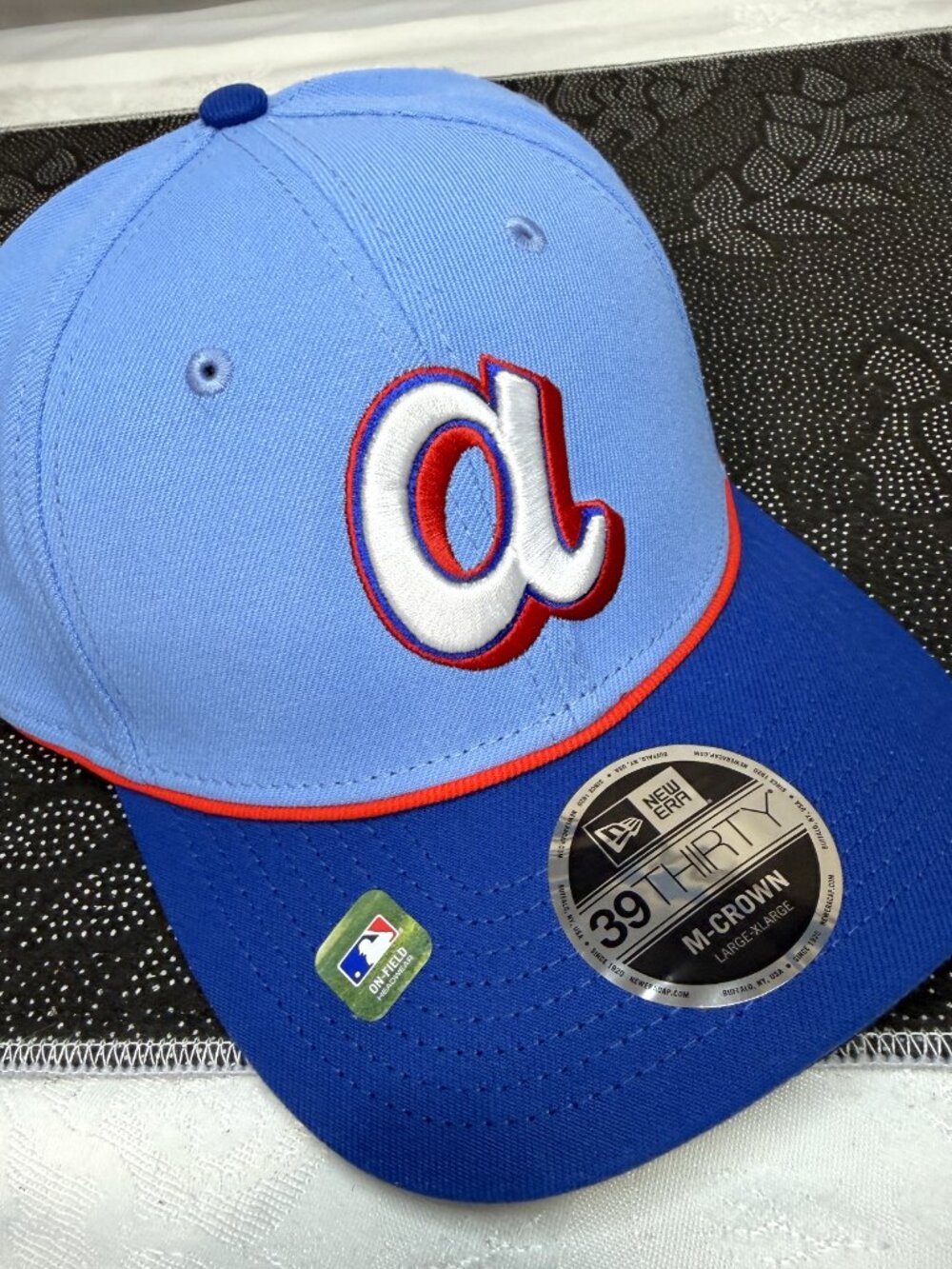 New Era 39Thirty Atlanta Braves Baby Blue Cap/Hat M-Crown L/XL